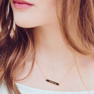 Jook & Nona "Inspire" Tag Necklace [NWT]